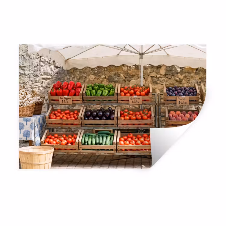 Muursticker - Eten - Markt - Vers — 1