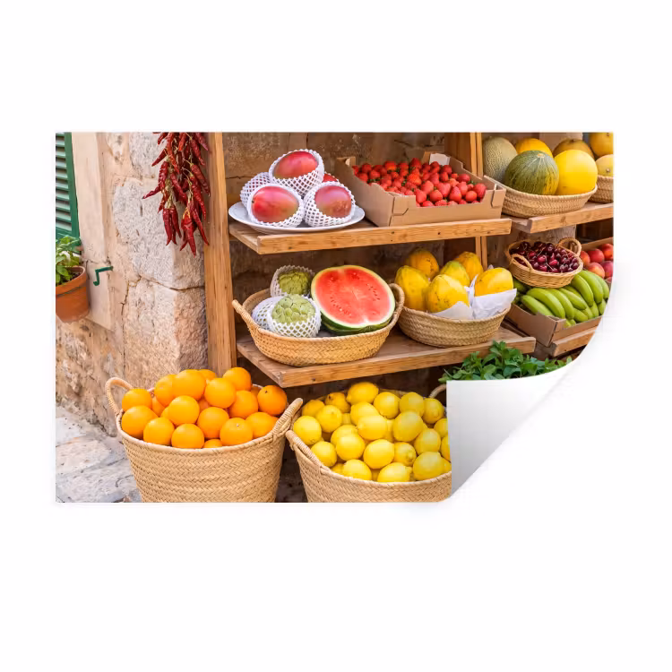 Muursticker - Fruit - Markt - Vers — 1