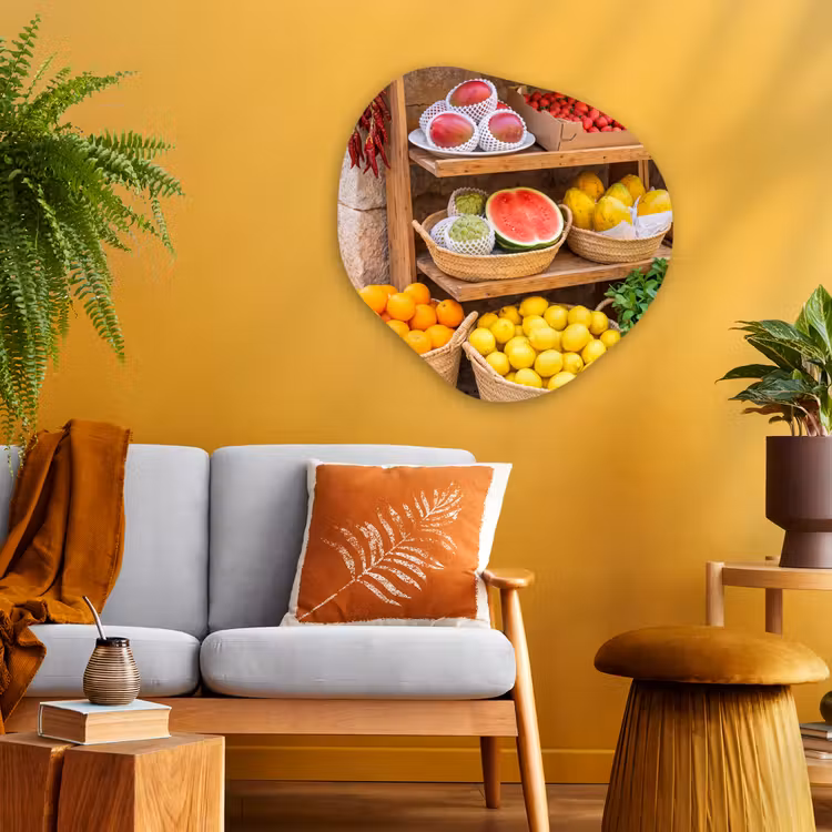 Organische schilderij - Aluminium - Fruit - Markt - Vers — 3