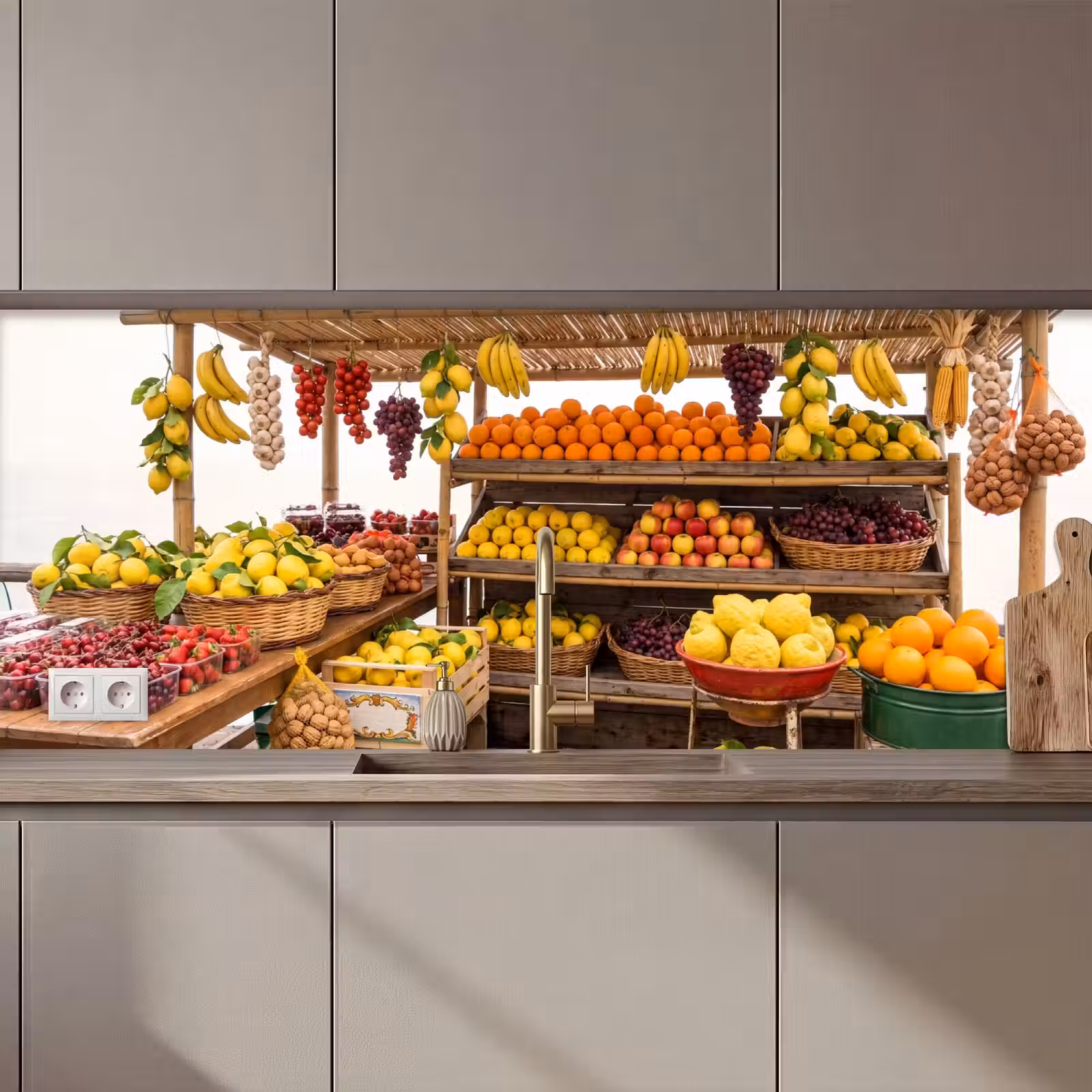 Keuken achterwand - Marktkraam - Fruit - Vers — 1