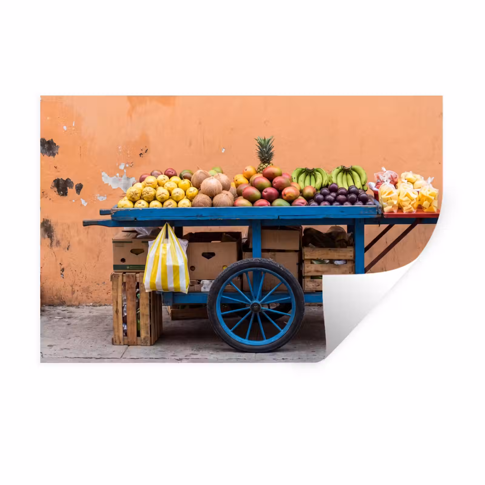 Muursticker - Fruit - Kar - Straat — 1