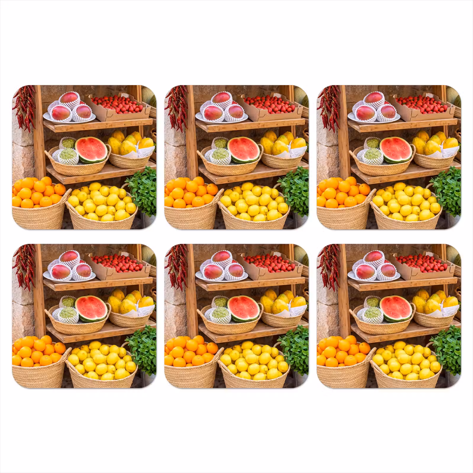 Onderzetter - Fruit - Markt - Vers — 1