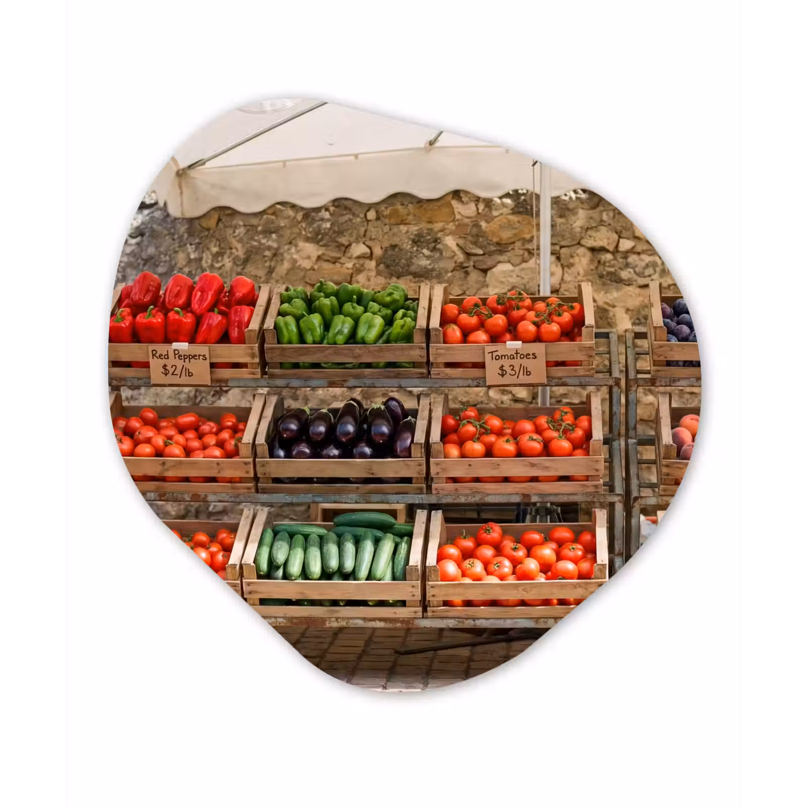 Organisch schilderij - Forex - Eten - Markt - Vers — 1