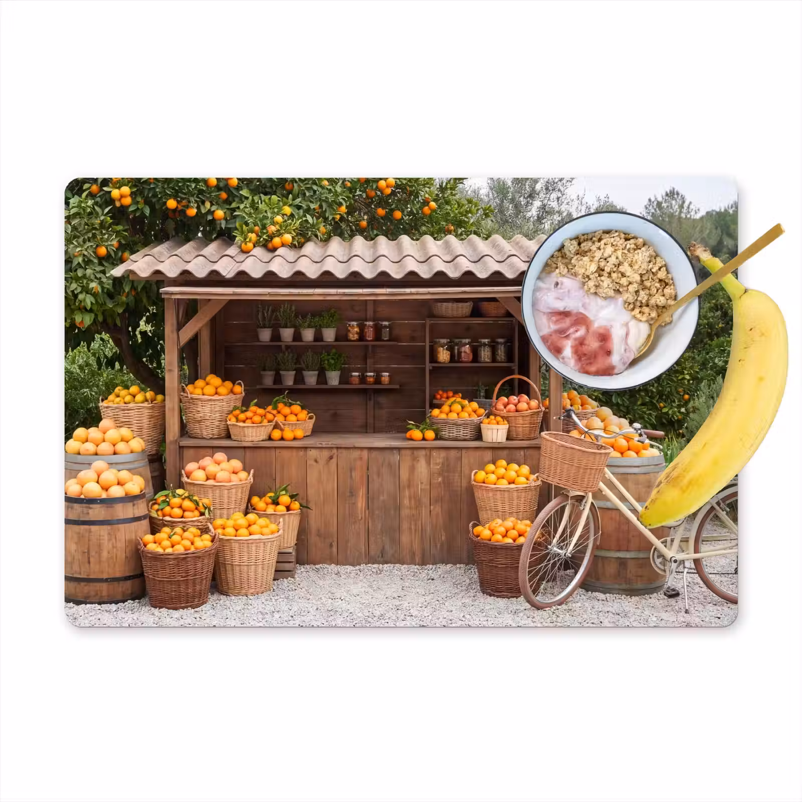 Placemat - 6 stuks - Fruit - Markt - Landelijk — 1