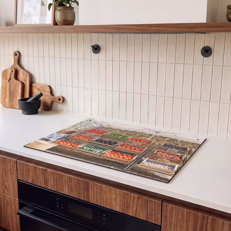 Inductie beschermer en spatscherm (2in1) - Eten - Markt - Vers — 3