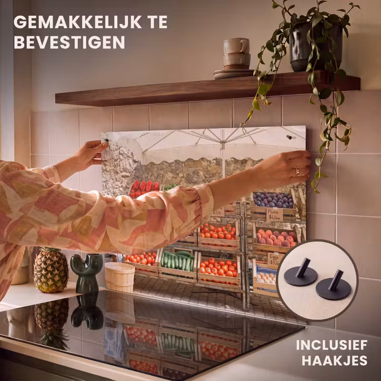 Inductie beschermer en spatscherm (2in1) - Eten - Markt - Vers — 7
