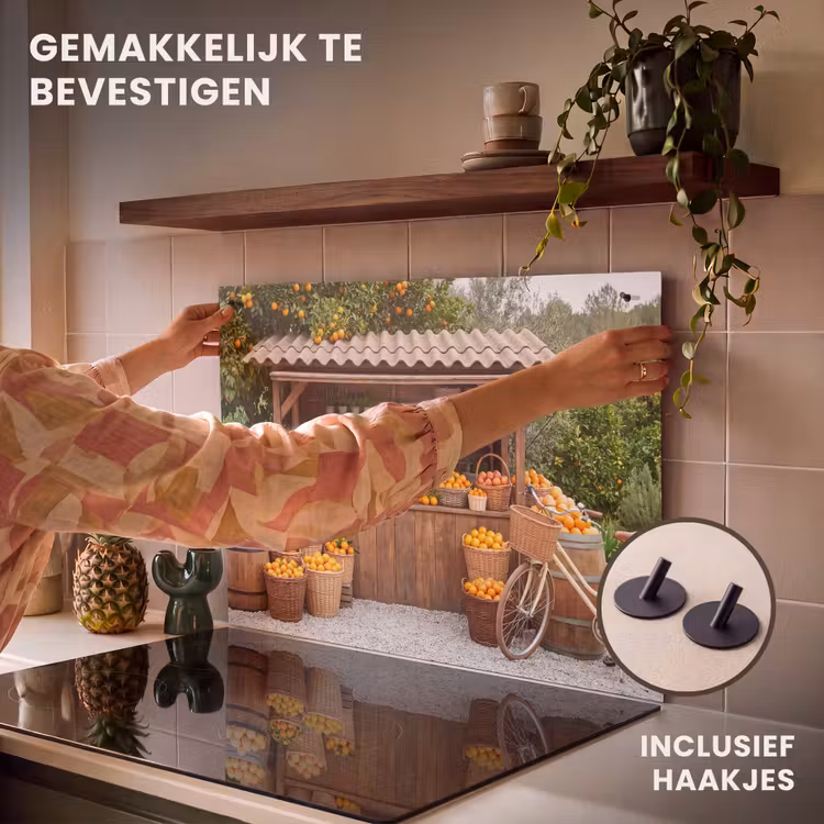Inductie beschermer en spatscherm (2in1) - Fruit - Markt - Landelijk — 7