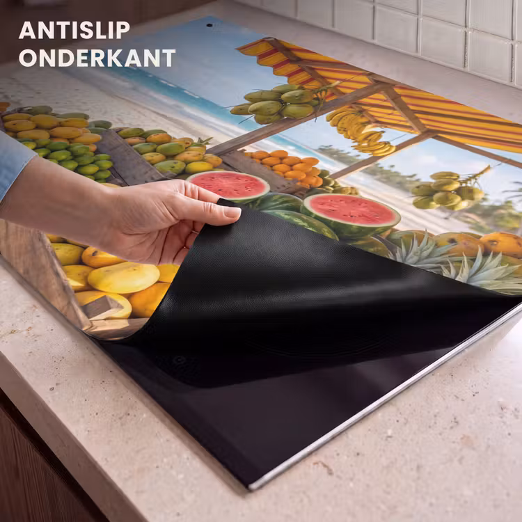 Inductie beschermer en spatscherm (2in1) - Fruit - Strand - Tropisch — 4