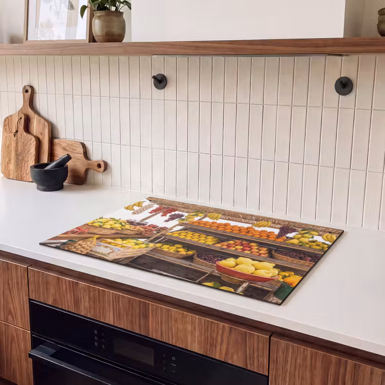 Inductie beschermer en spatscherm (2in1) - Marktkraam - Fruit - Vers — 3