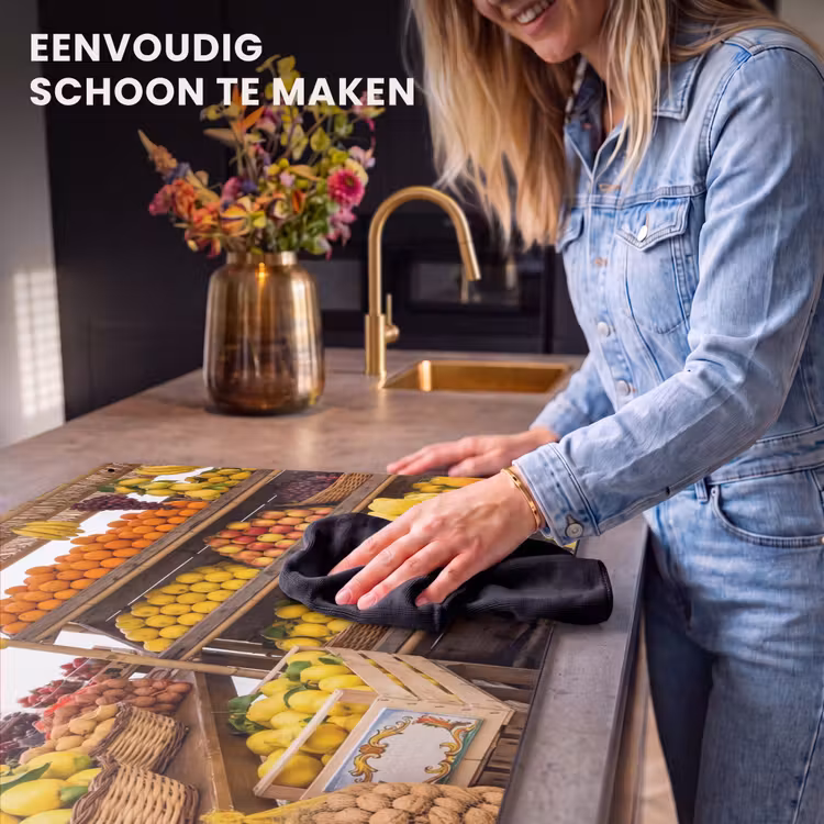 Inductie beschermer en spatscherm (2in1) - Marktkraam - Fruit - Vers — 5
