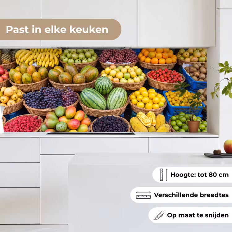 Keuken achterwand - Fruit - Markt - Kleurrijk — 4
