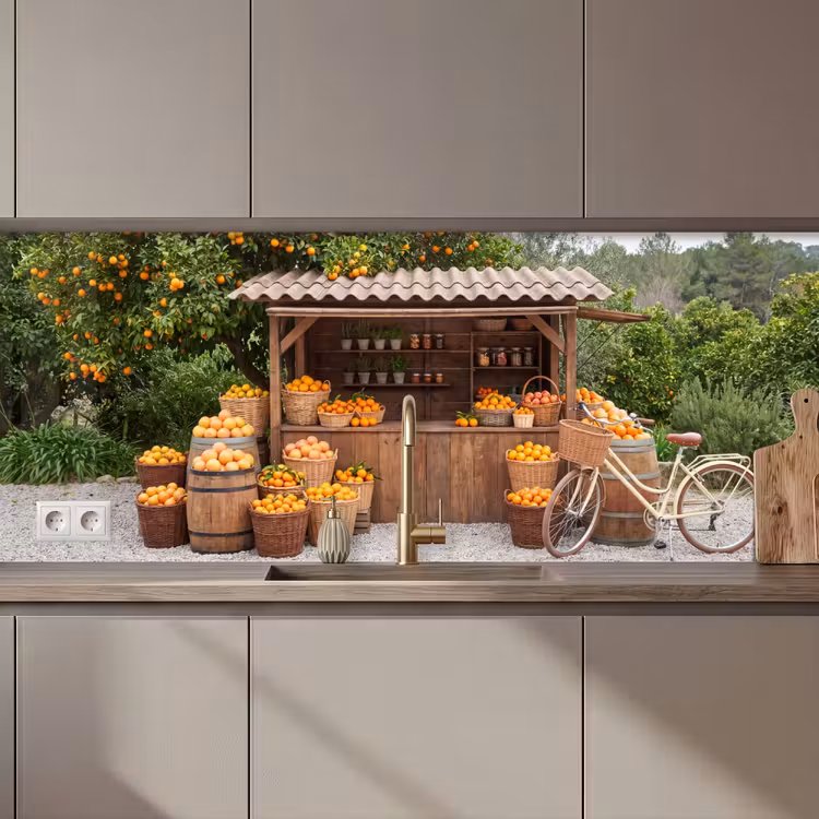 Keuken achterwand - Fruit - Markt - Landelijk — 1