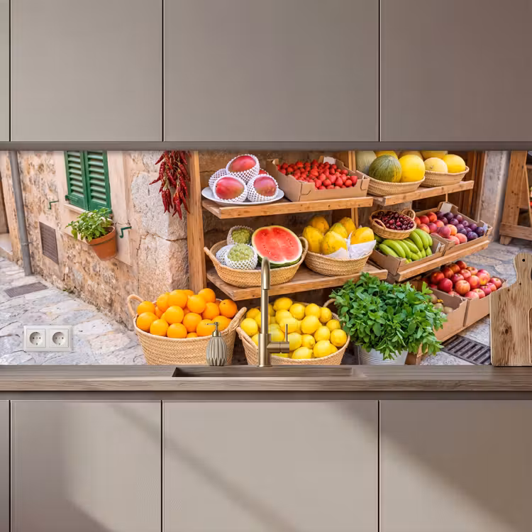 Keuken achterwand - Fruit - Markt - Vers — 1