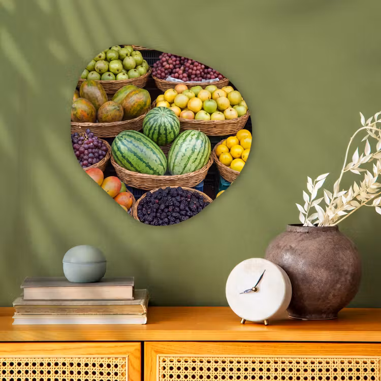Organisch schilderij - Forex - Fruit - Markt - Kleurrijk — 2