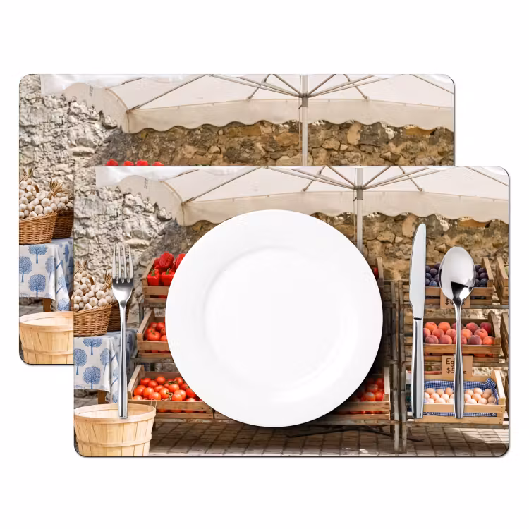 Placemat - 6 stuks - Eten - Markt - Vers — 2