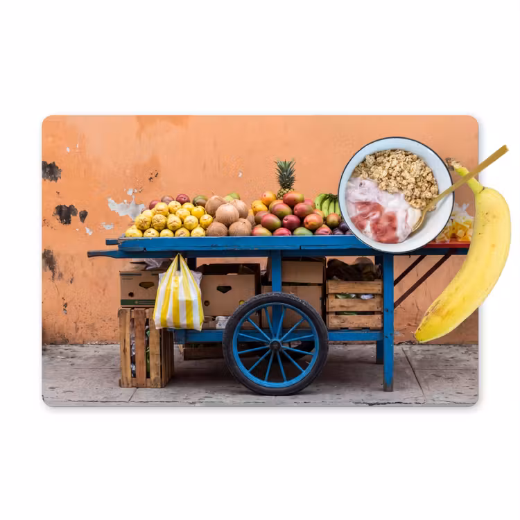 Placemat - 6 stuks - Fruit - Kar - Straat — 1