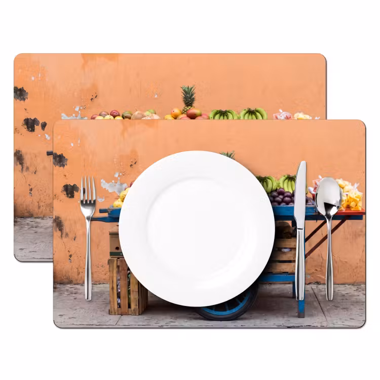 Placemat - 6 stuks - Fruit - Kar - Straat — 2