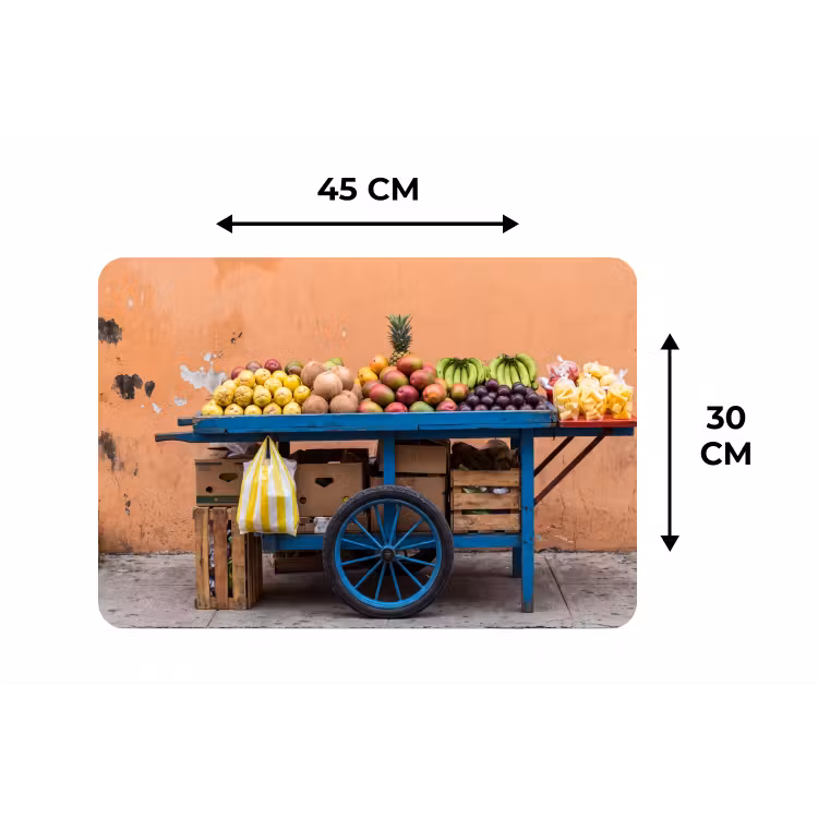 Placemat - 6 stuks - Fruit - Kar - Straat — 3
