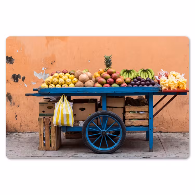 Placemat - 6 stuks - Fruit - Kar - Straat — 7