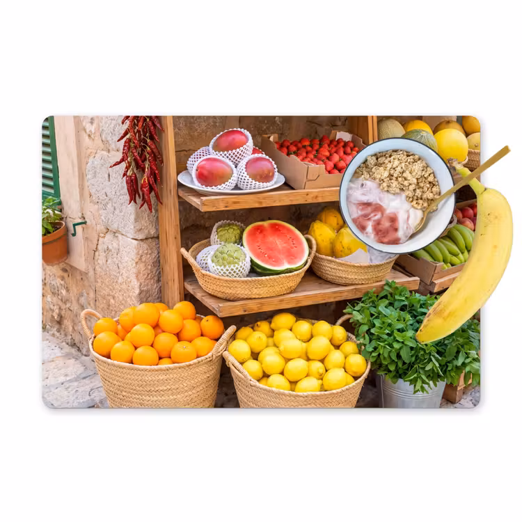 Placemat - 6 stuks - Fruit - Markt - Vers — 1