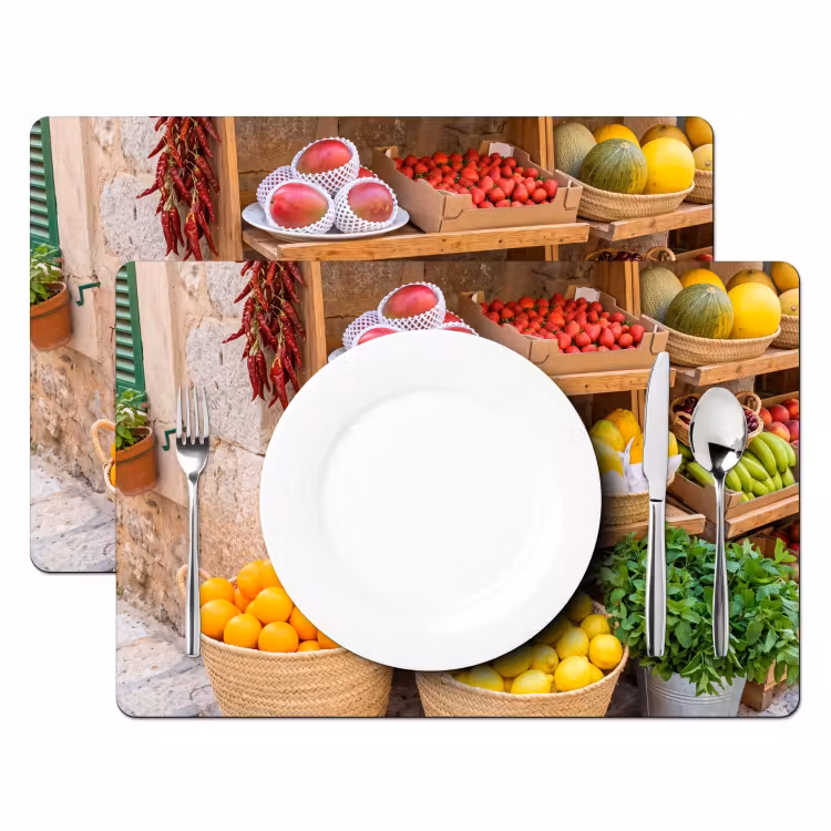 Placemat - 6 stuks - Fruit - Markt - Vers — 2