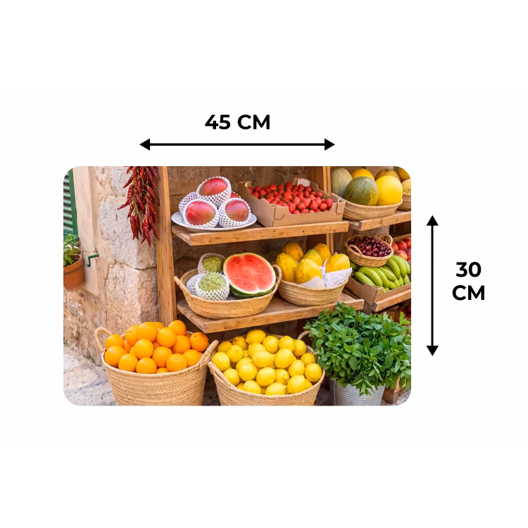 Placemat - 6 stuks - Fruit - Markt - Vers — 3