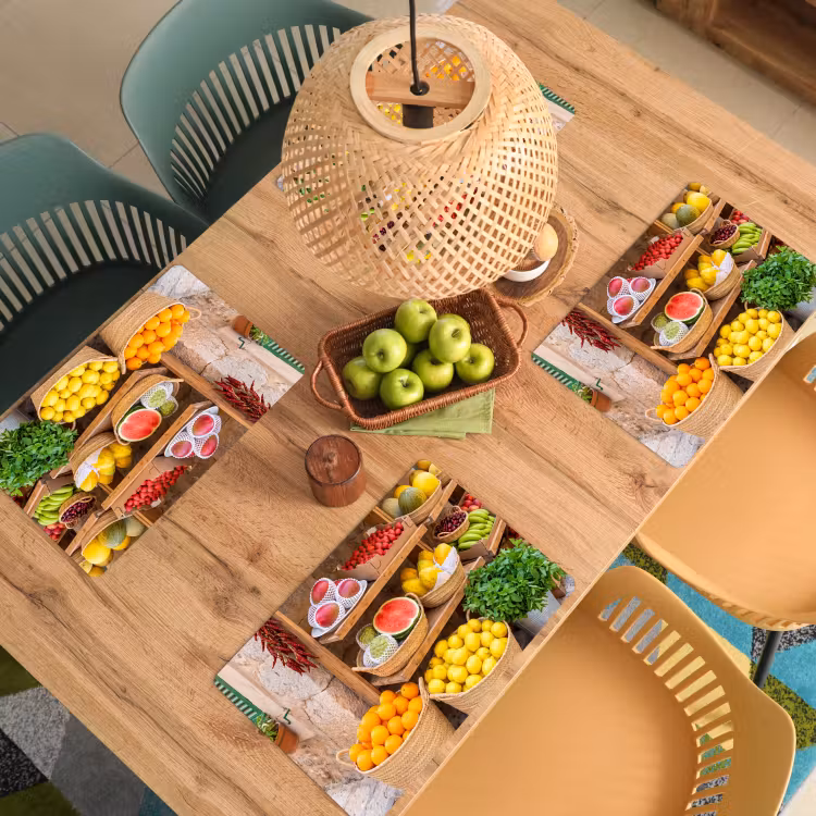 Placemat - 6 stuks - Fruit - Markt - Vers — 6