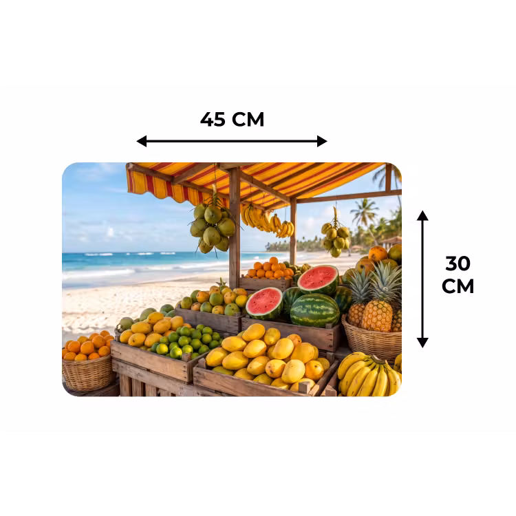 Placemat - 6 stuks - Fruit - Strand - Tropisch — 3