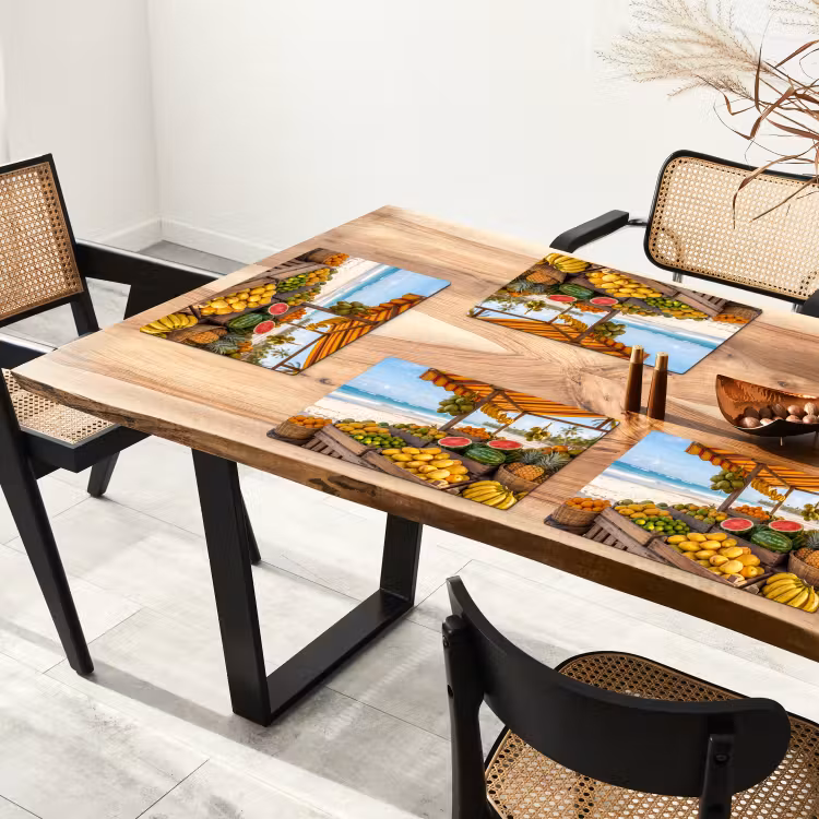 Placemat - 6 stuks - Fruit - Strand - Tropisch — 5