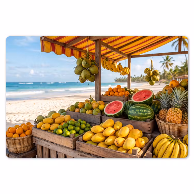 Placemat - 6 stuks - Fruit - Strand - Tropisch — 7
