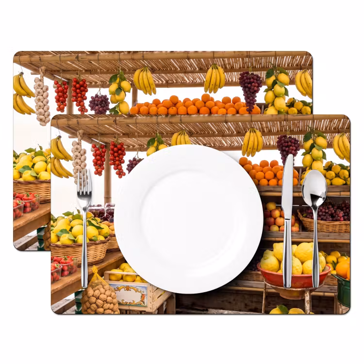 Placemat - 6 stuks - Marktkraam - Fruit - Vers — 2