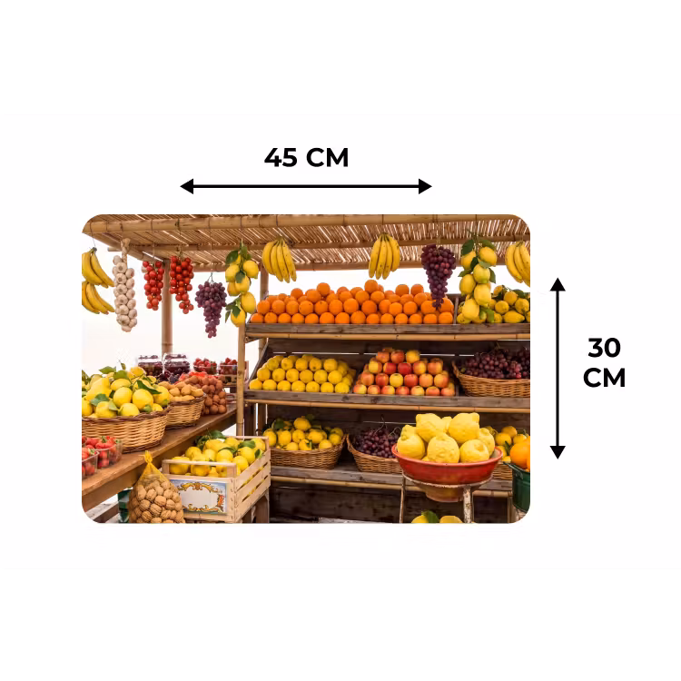 Placemat - 6 stuks - Marktkraam - Fruit - Vers — 3
