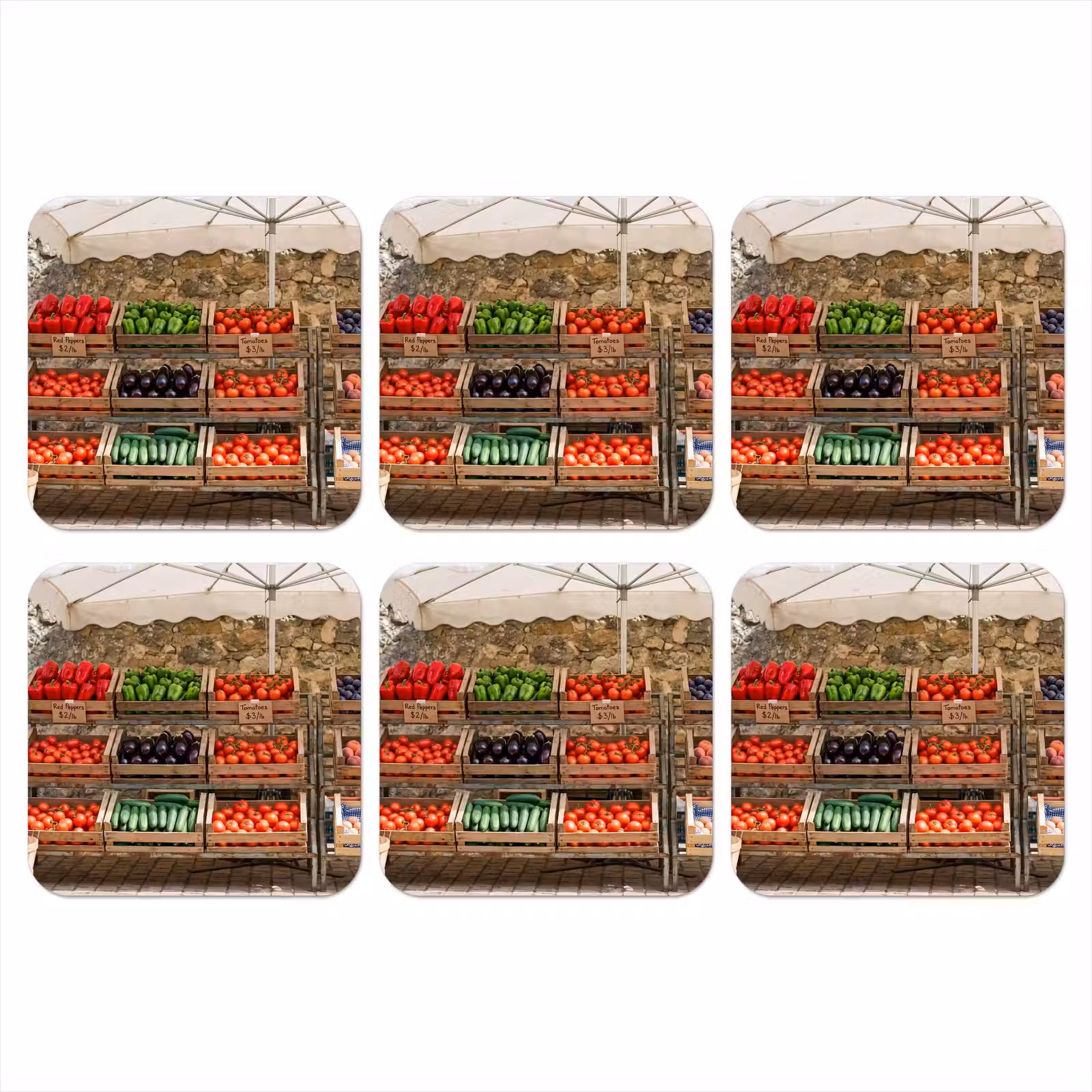 Onderzetter - Eten - Markt - Vers — 1