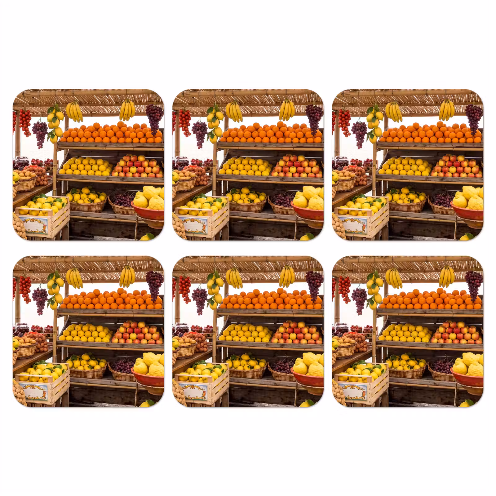 Onderzetter - Marktkraam - Fruit - Vers — 1