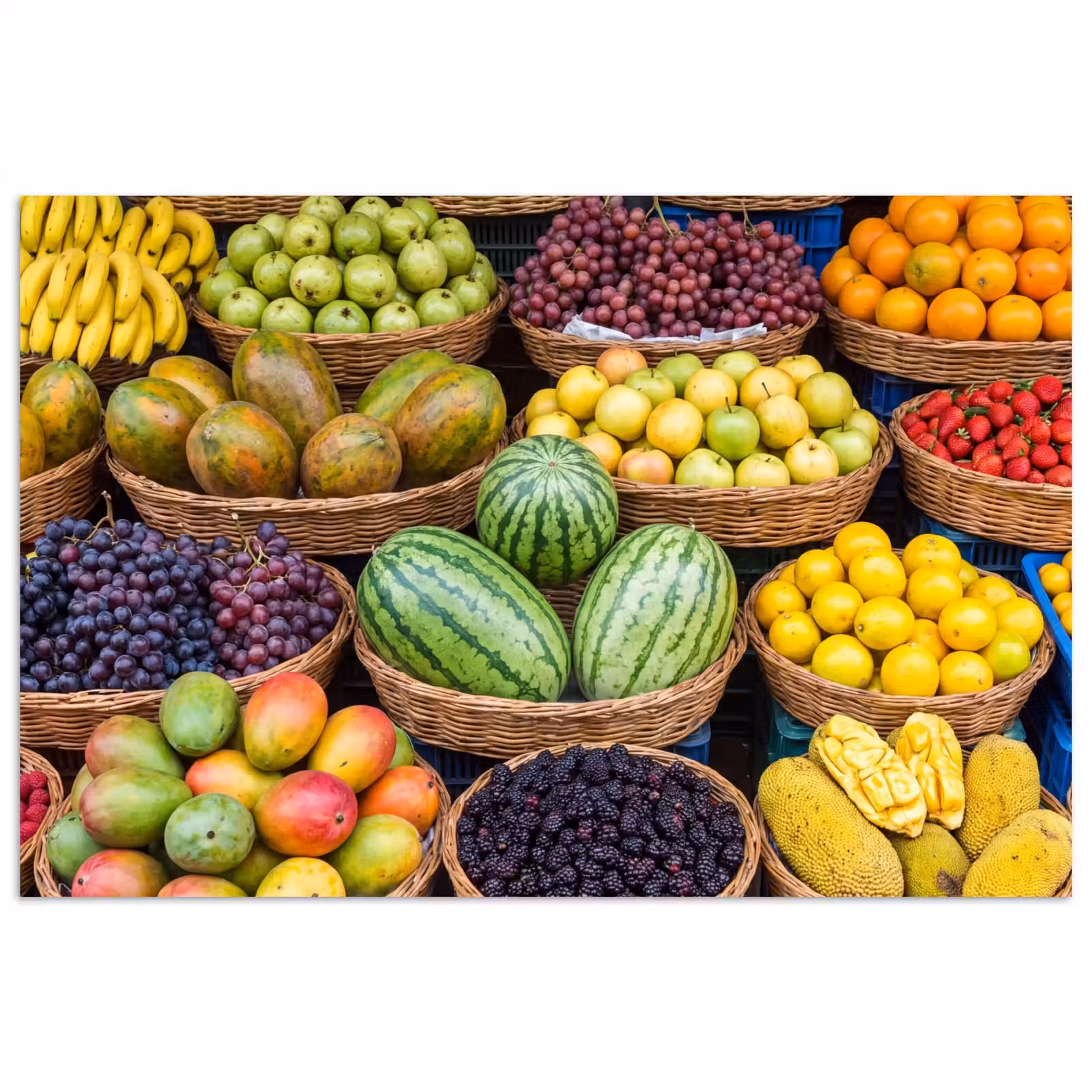 Poster - Fruit - Markt - Kleurrijk — 1