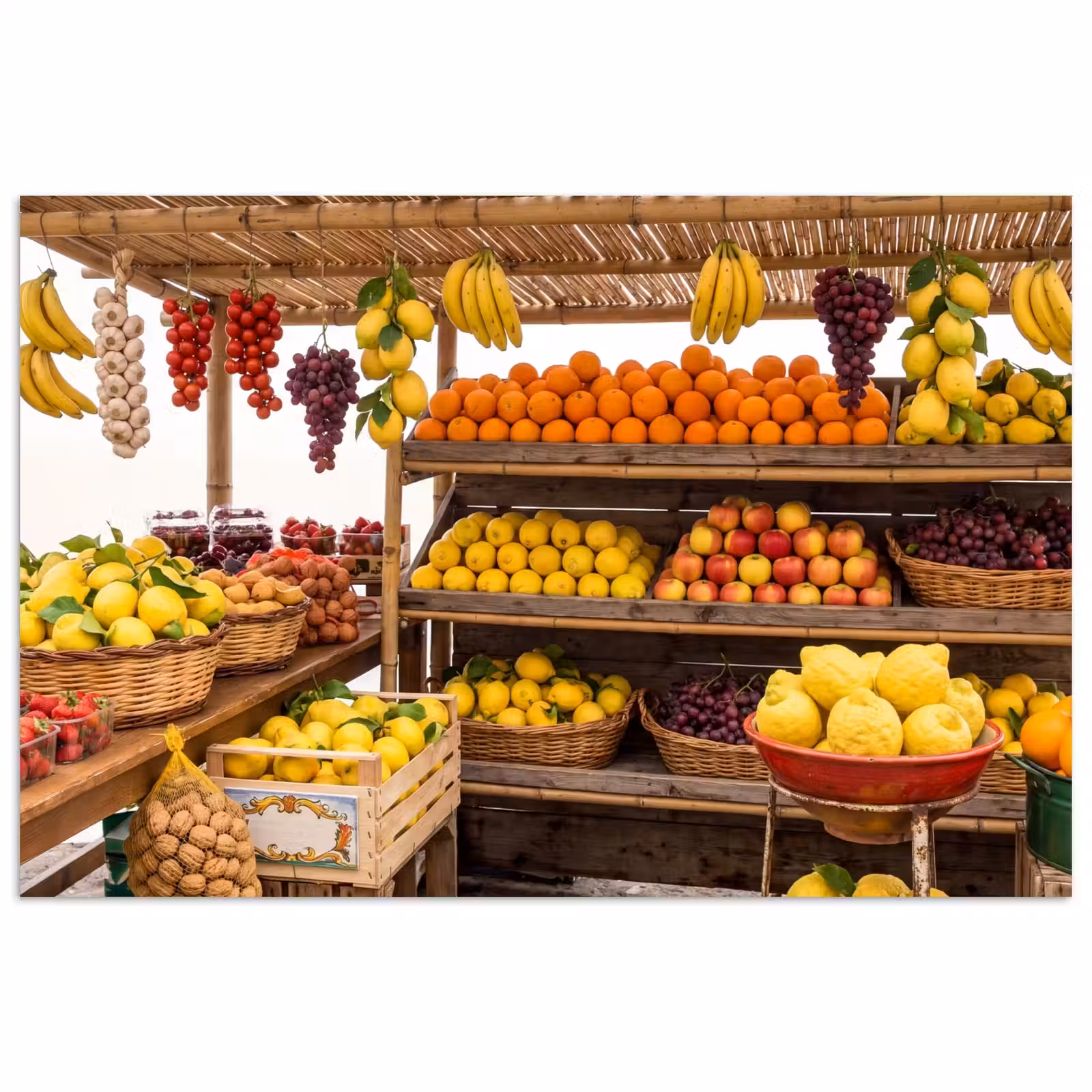 Poster - Marktkraam - Fruit - Vers — 1