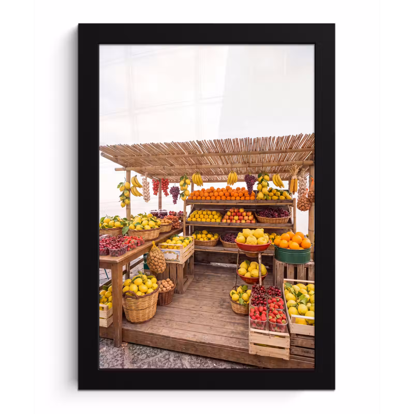 Poster met lijst - Marktkraam - Fruit - Vers — 1