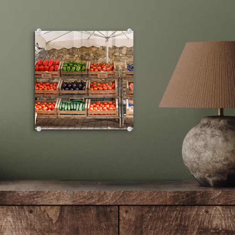 Glas schilderij - Eten - Markt - Vers — 4