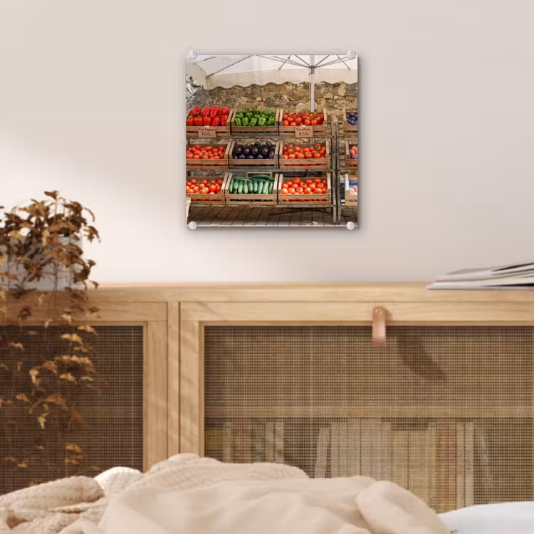 Glas schilderij - Eten - Markt - Vers — 5