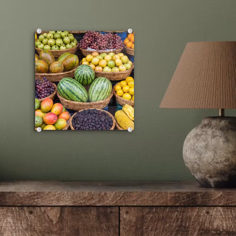 Glas schilderij - Fruit - Markt - Kleurrijk — 4