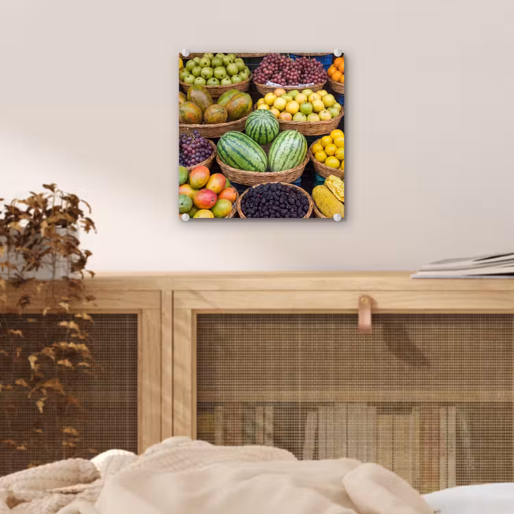 Glas schilderij - Fruit - Markt - Kleurrijk — 5