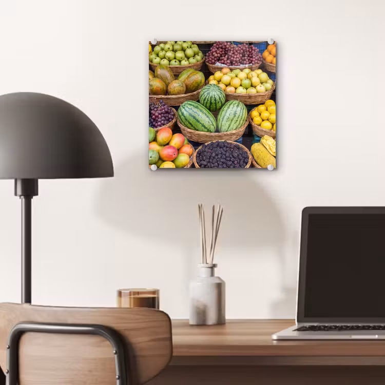 Glas schilderij - Fruit - Markt - Kleurrijk — 7