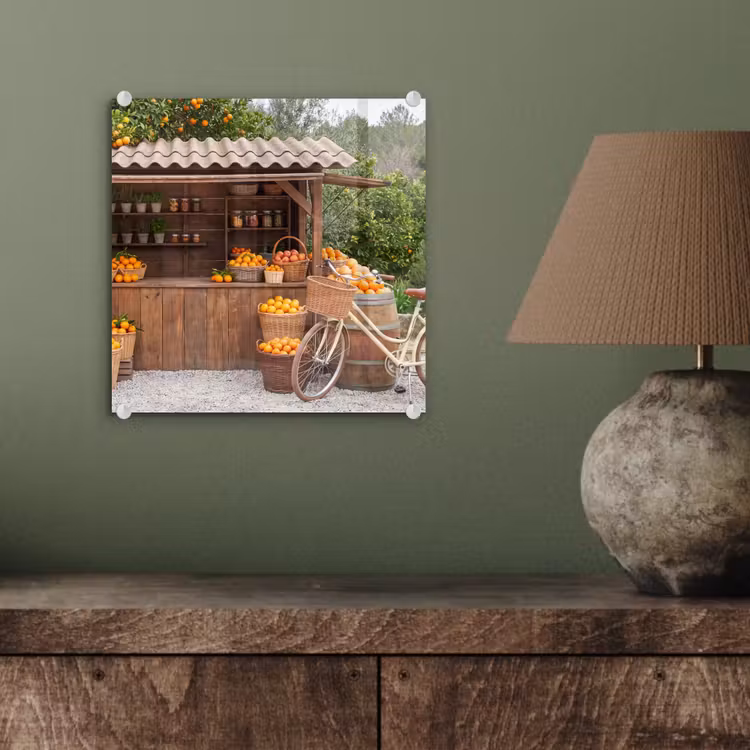 Glas schilderij - Fruit - Markt - Landelijk — 4