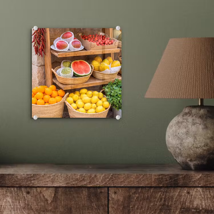 Glas schilderij - Fruit - Markt - Vers — 4