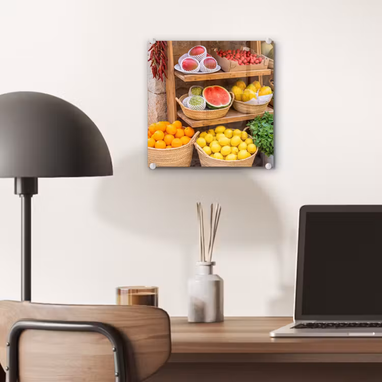 Glas schilderij - Fruit - Markt - Vers — 7