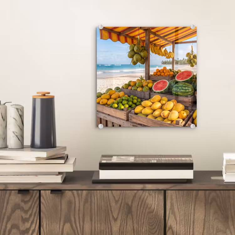 Glas schilderij - Fruit - Strand - Tropisch — 2
