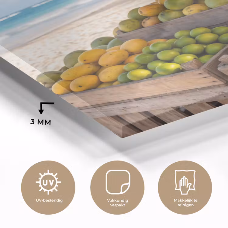 Glas schilderij - Fruit - Strand - Tropisch — 3