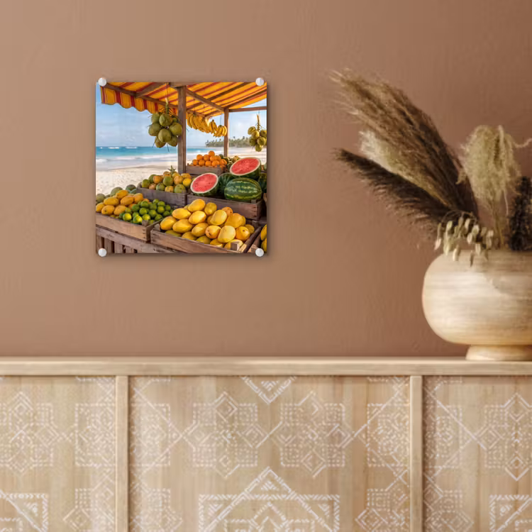 Glas schilderij - Fruit - Strand - Tropisch — 6