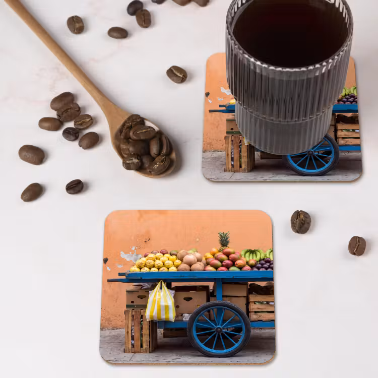 Onderzetter - Fruit - Kar - Straat — 4