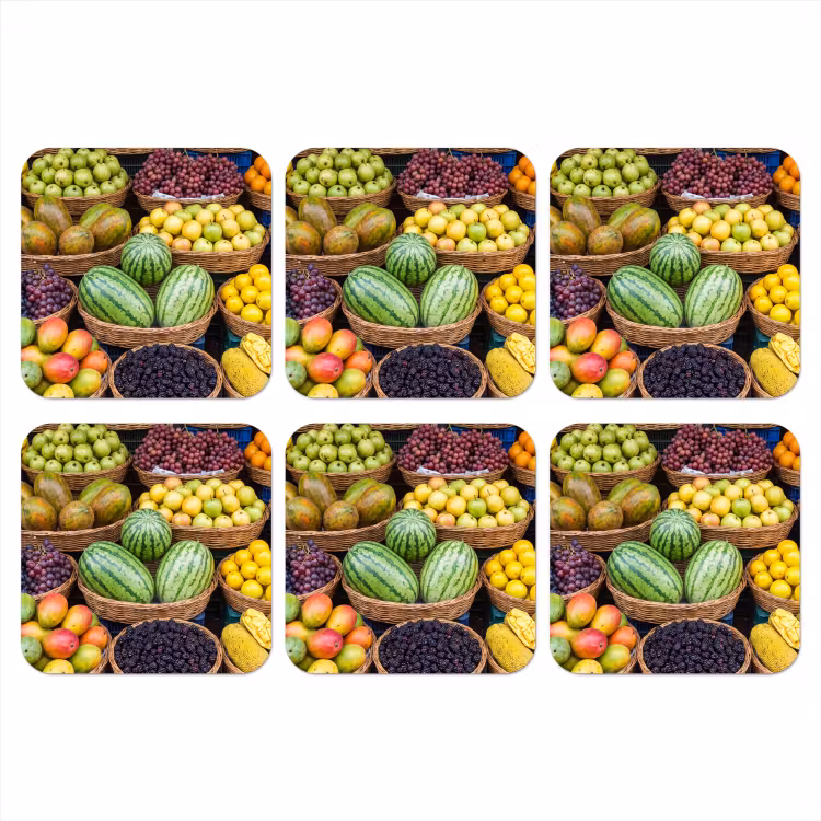 Onderzetter - Fruit - Markt - Kleurrijk — 1
